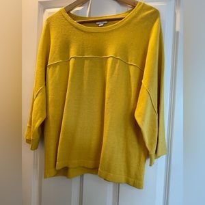 J.Jill yellow sweater, very flattering only worn once, size Medium